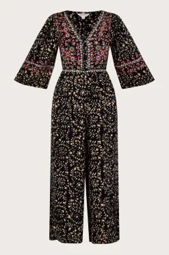 Batik Embroidered Jumpsuit in LENZING邃