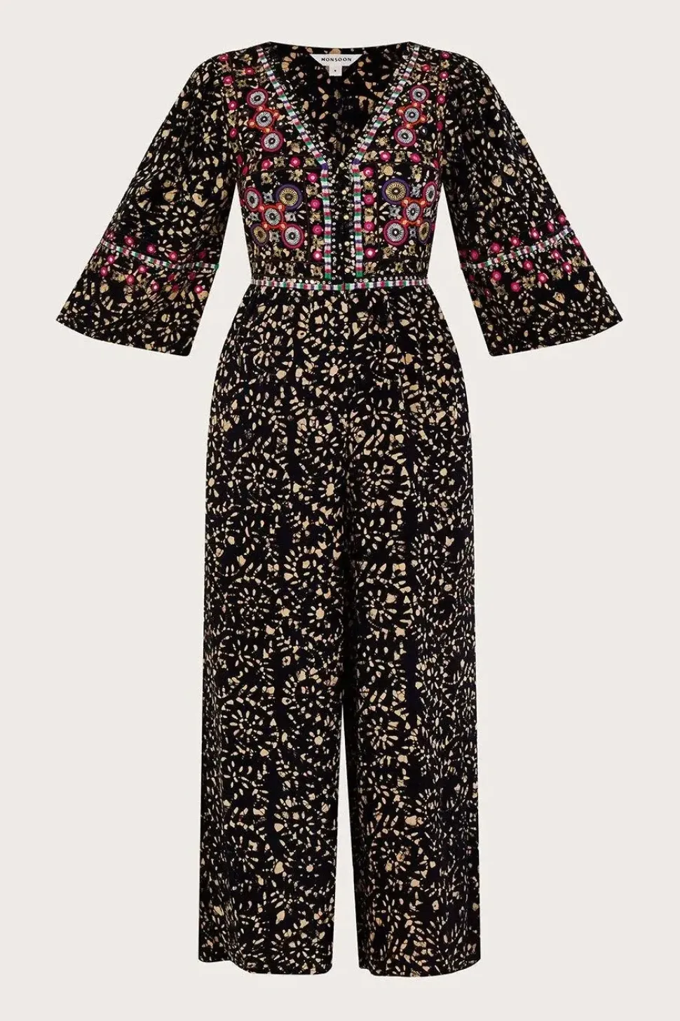 Batik Embroidered Jumpsuit in LENZING邃