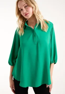 Batwing Shirt With 3/4 Sleeve