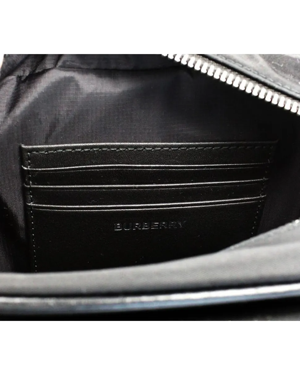 B Banner Nylon Crossbody Bag Black