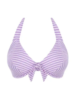 Beach Hut Bandless Halter Bikini Top Cassis