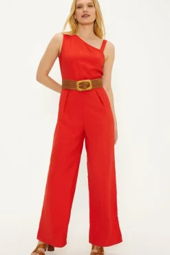 Bead Detail Asymmetric Jumpsuit