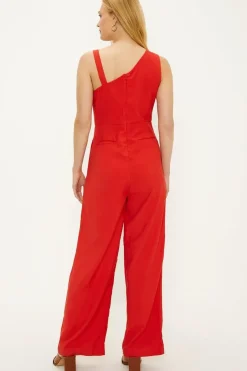 Bead Detail Asymmetric Jumpsuit