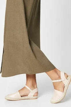 Bea Open Back Closed Toe Espadrille Flat Shoes