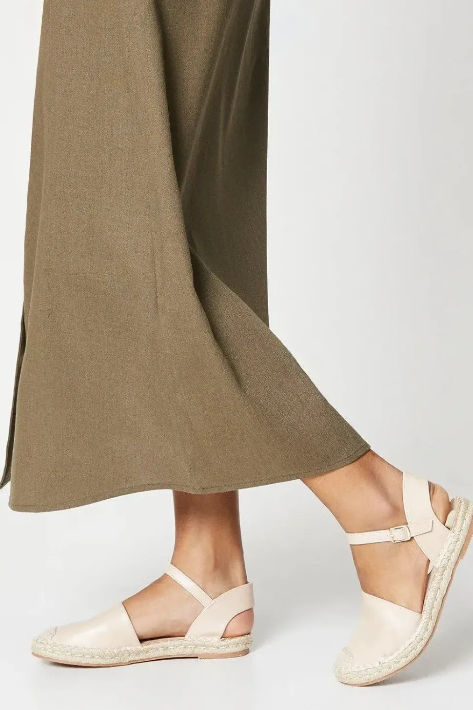 Bea Open Back Closed Toe Espadrille Flat Shoes