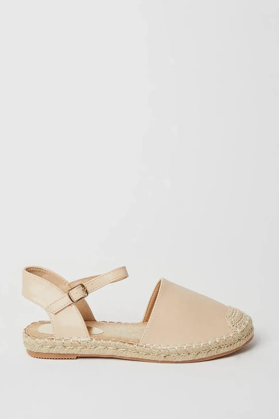 Bea Open Back Closed Toe Espadrille Flat Shoes