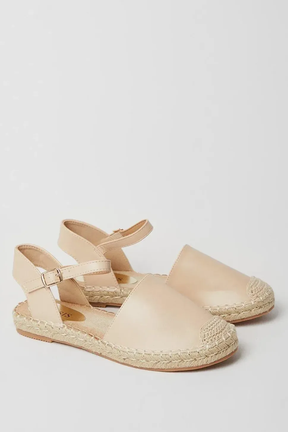 Bea Open Back Closed Toe Espadrille Flat Shoes