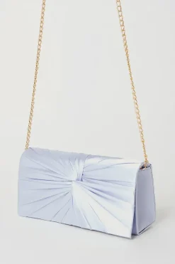Beauty Twist Front Satin Clutch Bag