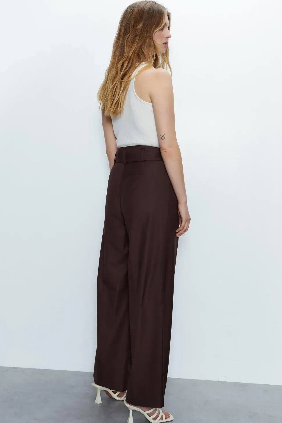 Belt Detail Tailored Trouser
