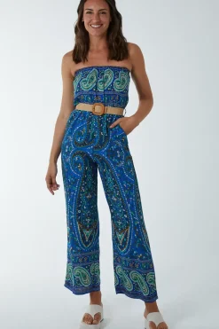 Belted Bandeau Jumpsuit
