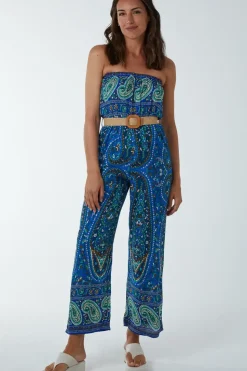 Belted Bandeau Jumpsuit