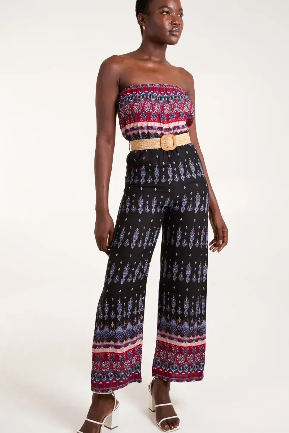 Belted Bandeau Jumpsuit