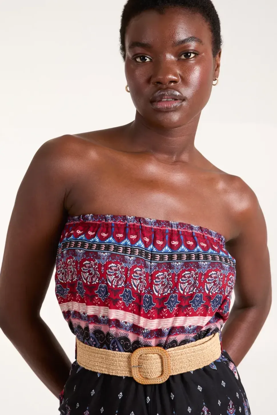 Belted Bandeau Jumpsuit