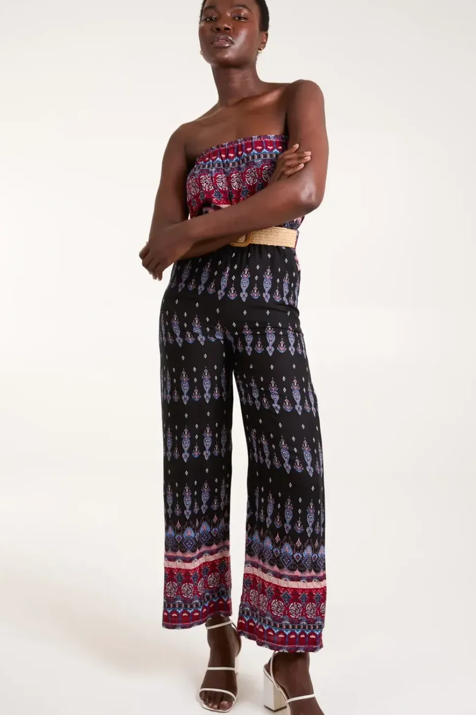Belted Bandeau Jumpsuit