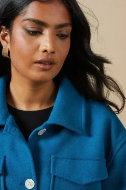 Belted Button Through Jacket