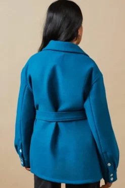 Belted Button Through Jacket