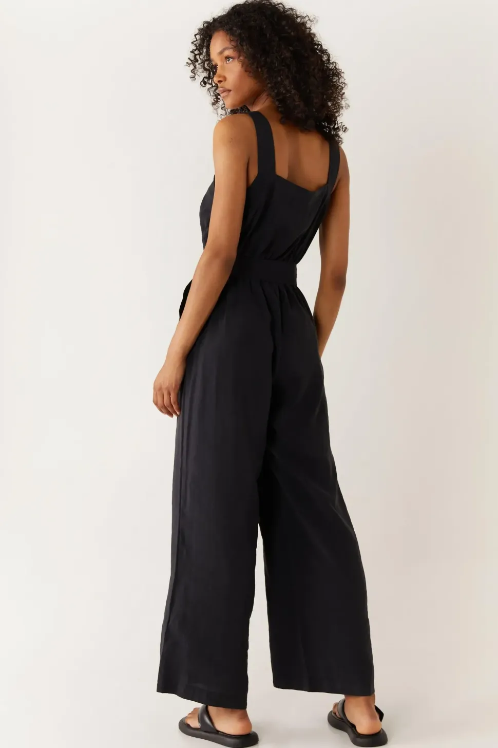 Belted Button Through Utility Jumpsuit