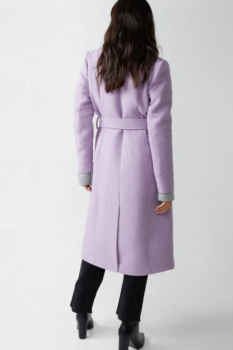 Belted Double Breasted italian wool Jacket
