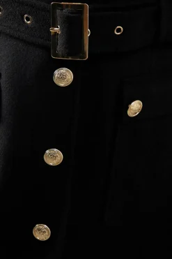 Belted Military Coat