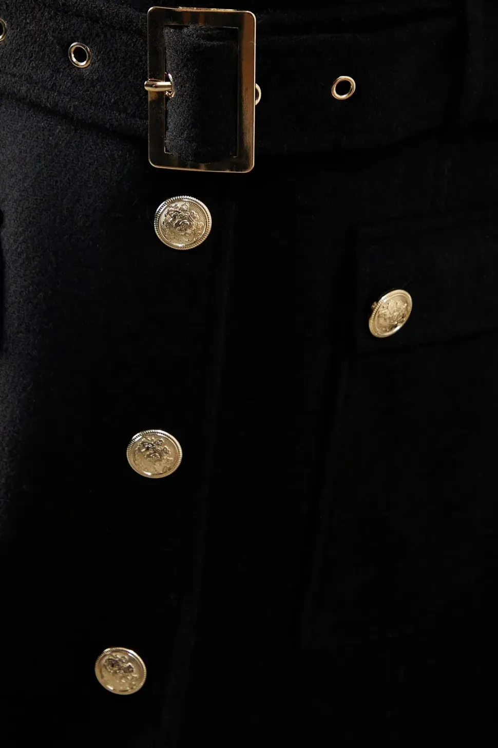 Belted Military Coat
