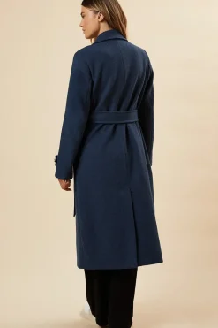 Belted Military Midi Coat