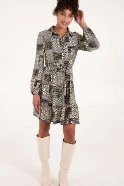 Belted Mini Shirt Dress