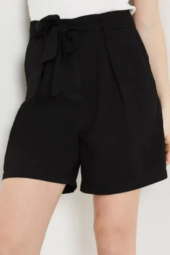 Belted Paperbag Waist Shorts