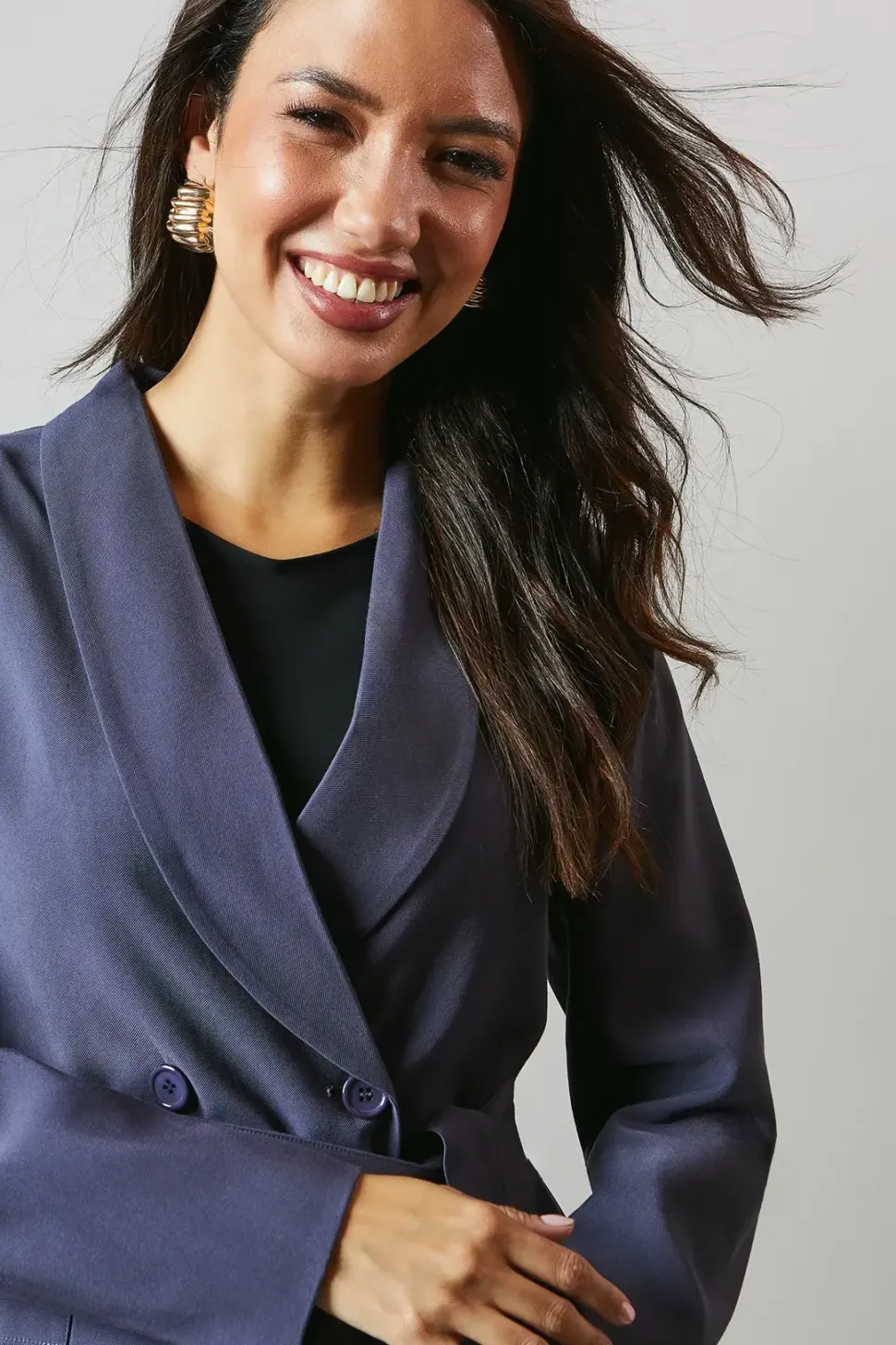 Belted Shawl Collar Blazer