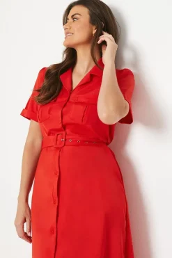 Belted Utility Maxi Dress