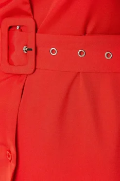 Belted Utility Maxi Dress