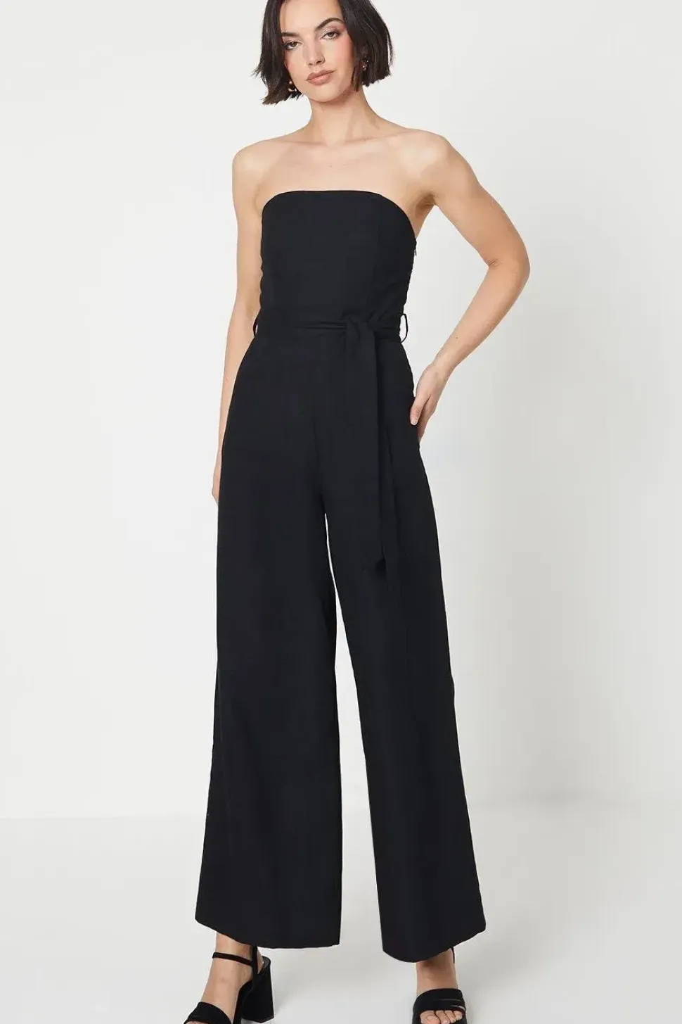 Belted Wide Leg Jumpsuit