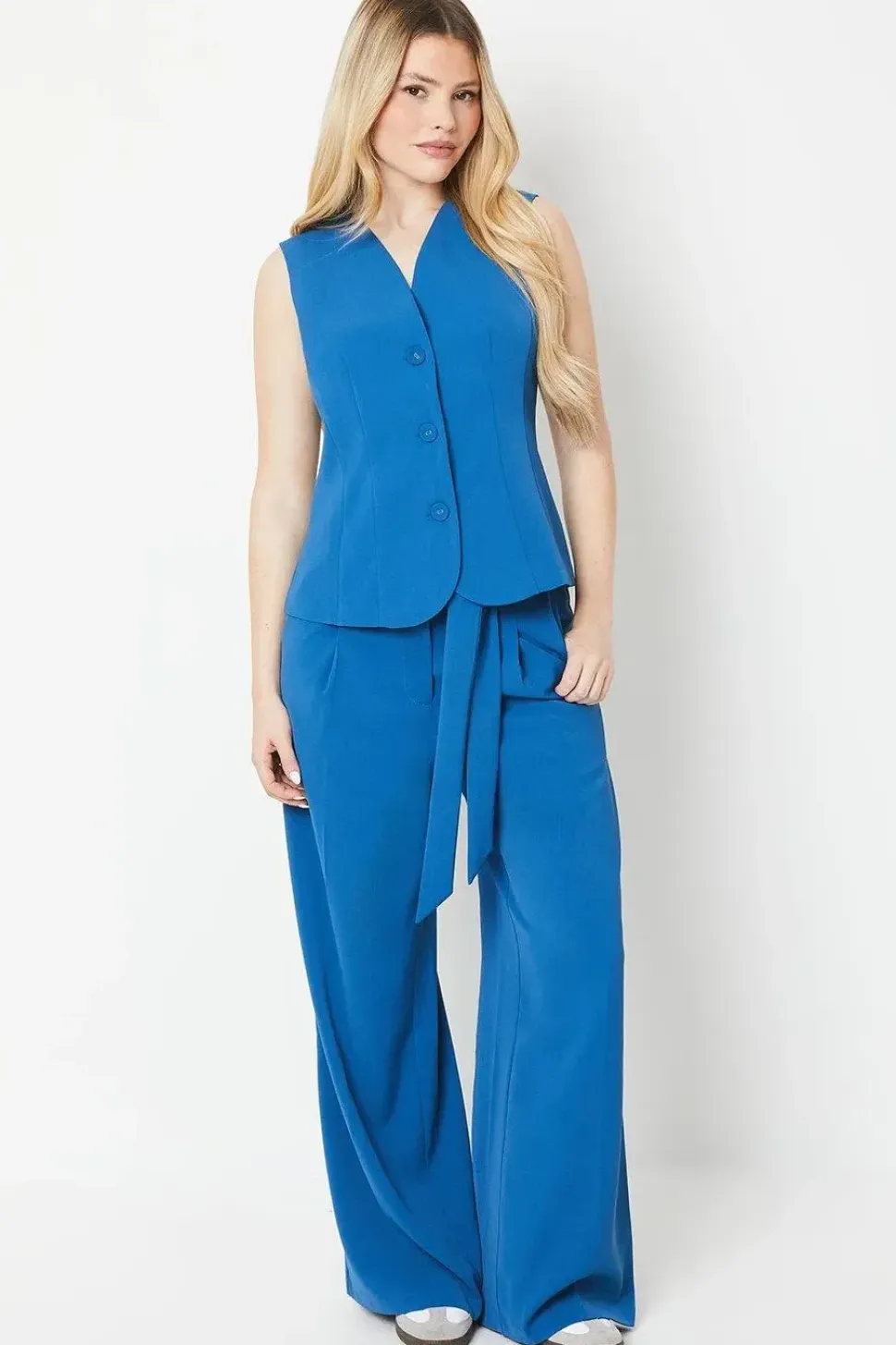 Belted Wide Leg Trouser