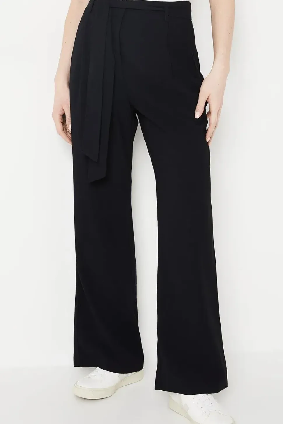 Belted Wide Leg Trouser
