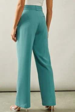 Belted Wide Leg Trousers