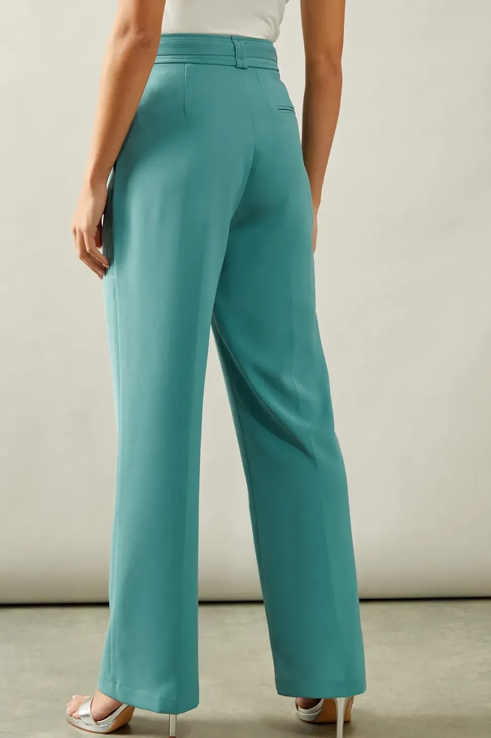 Belted Wide Leg Trousers
