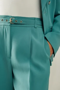 Belted Wide Leg Trousers