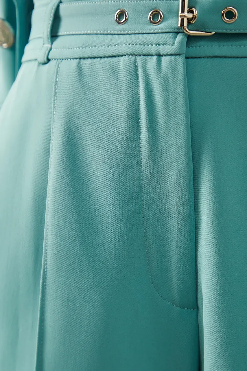 Belted Wide Leg Trousers