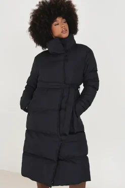 Belted Wrap Puffer Jacket