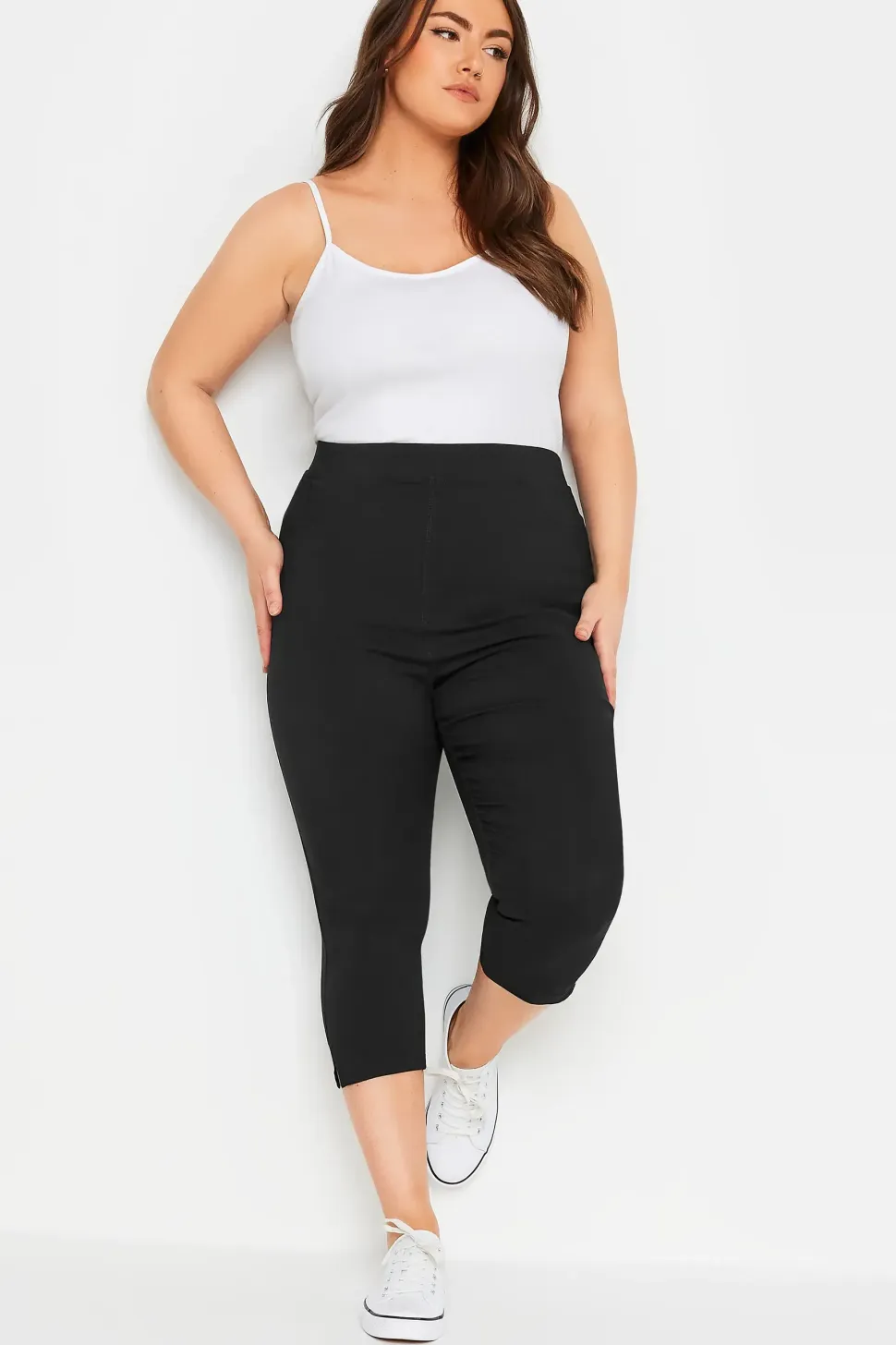 Bengaline Cropped Pull On Trousers