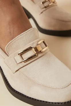 Benita snaffle Detail Block Heeled Loafer