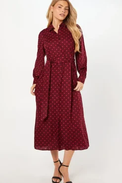 Berry Spot Shirt Dress
