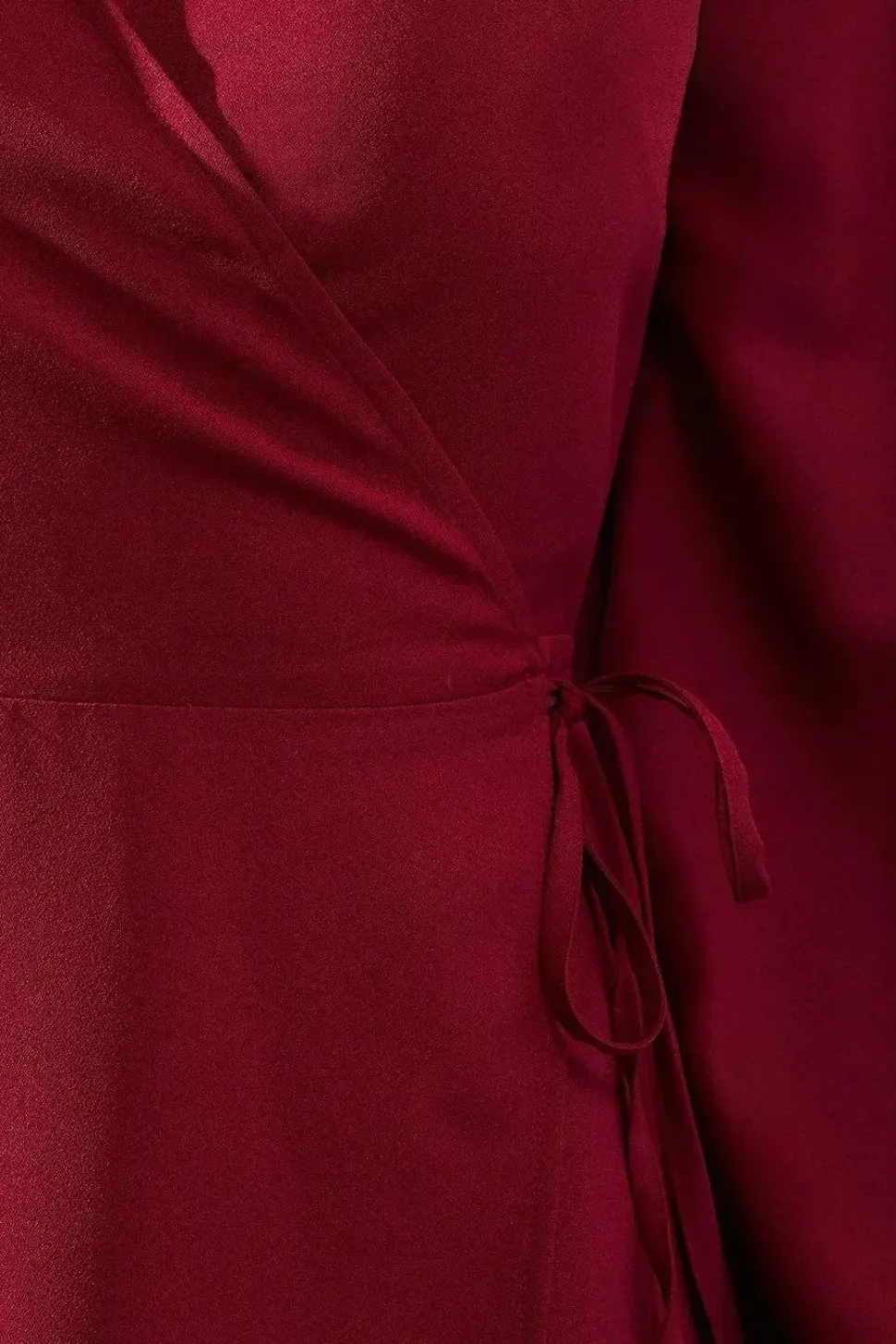 Berry Woven Wrap Dress