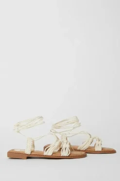 Betty Strappy Macrame Flat Sandals