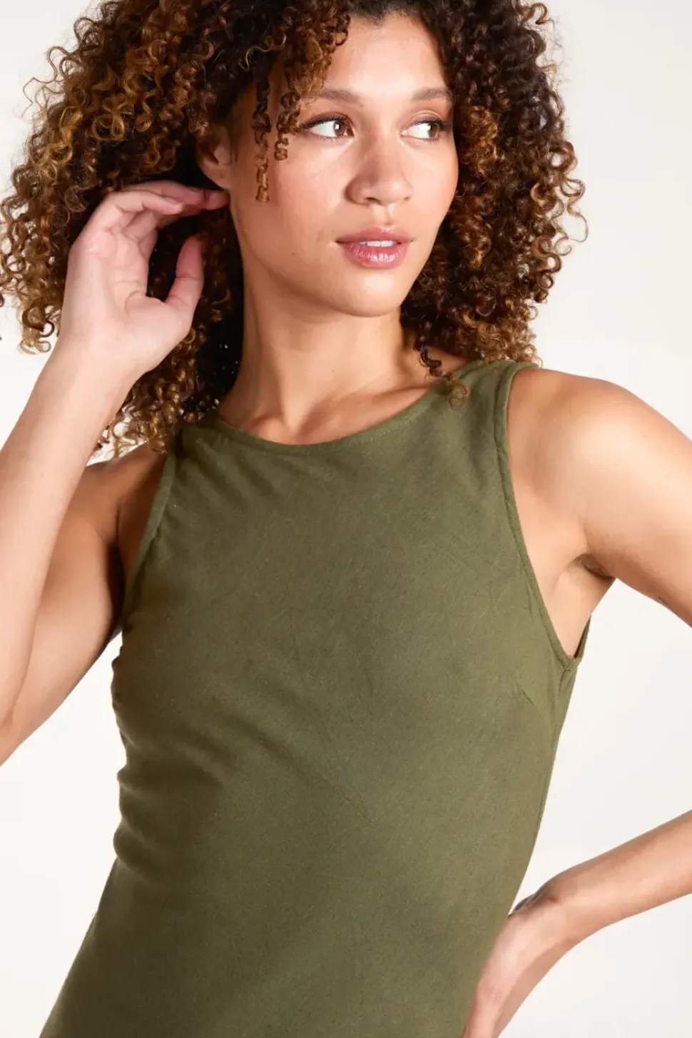 Bias Cut Midi Dress