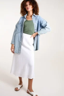 Bias Cut Midi Skirt