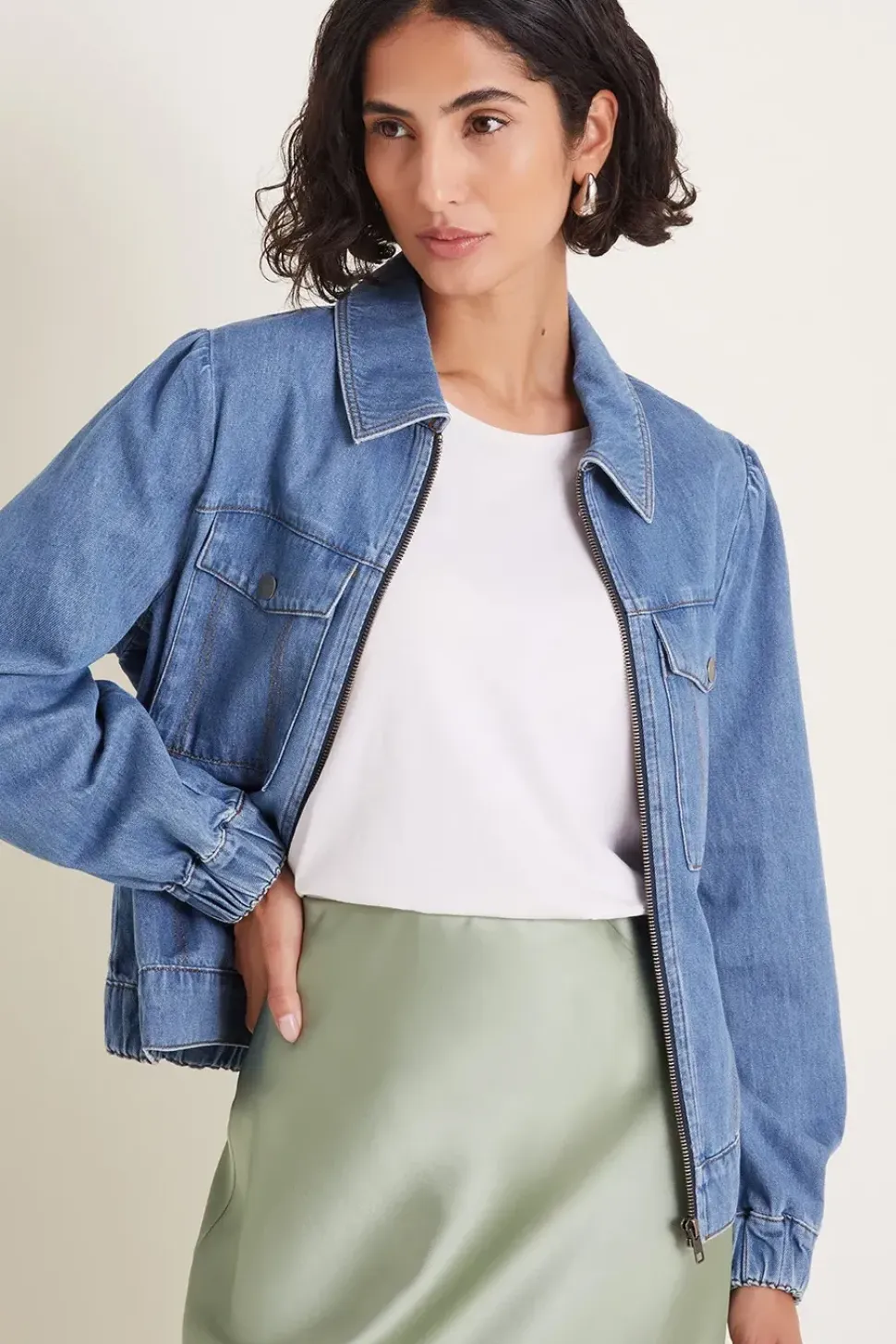 Billie Denim Bomber Jacket