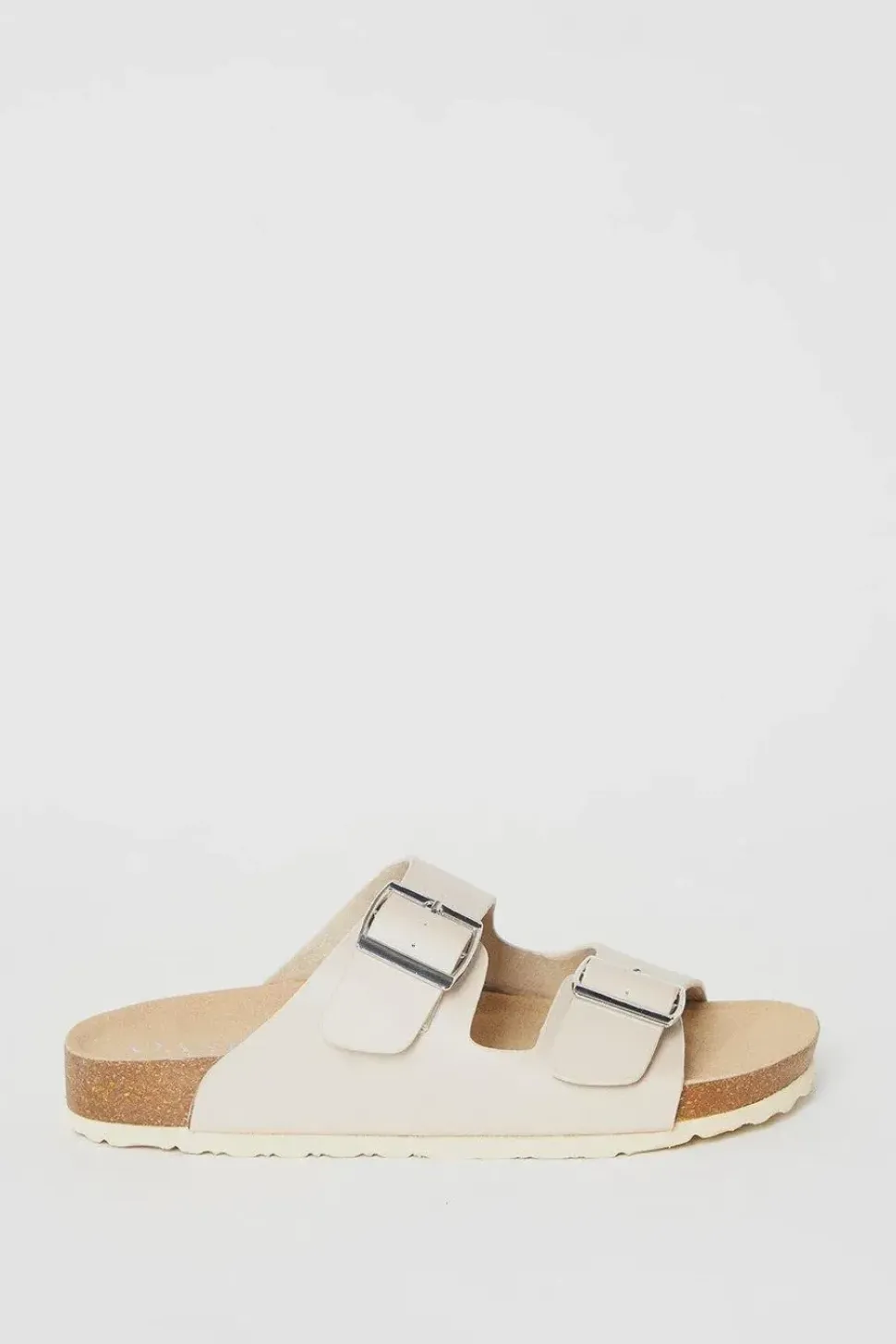 Billie Double Buckle Strap Padded Footbed Sliders