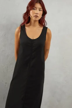 Binding Detail Sleeveless Dress