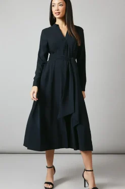 Black Belted Shirt Dress
