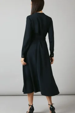 Black Belted Shirt Dress